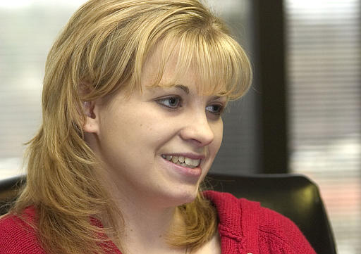 Former POW Jessica Lynch, whose wounding and rescue made her the Iraq war's most famous soldier, is shown in an interview with the Associated Press in Charleston, West Virginia, March 22, 2004.